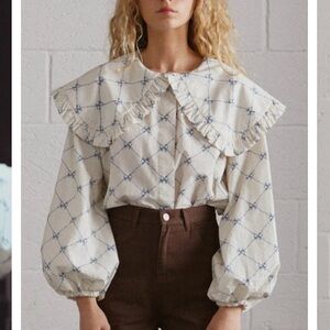 Damson Madder Lola Blouse - Bow print